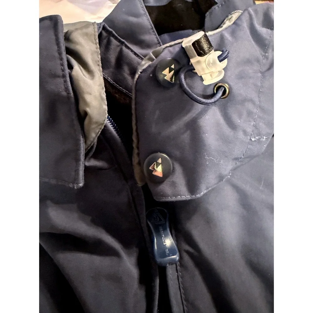 Rip Curl Mountainwear Unisex Kids Navy Grey Hooded Ski Jacket K-14 Seam Sealed